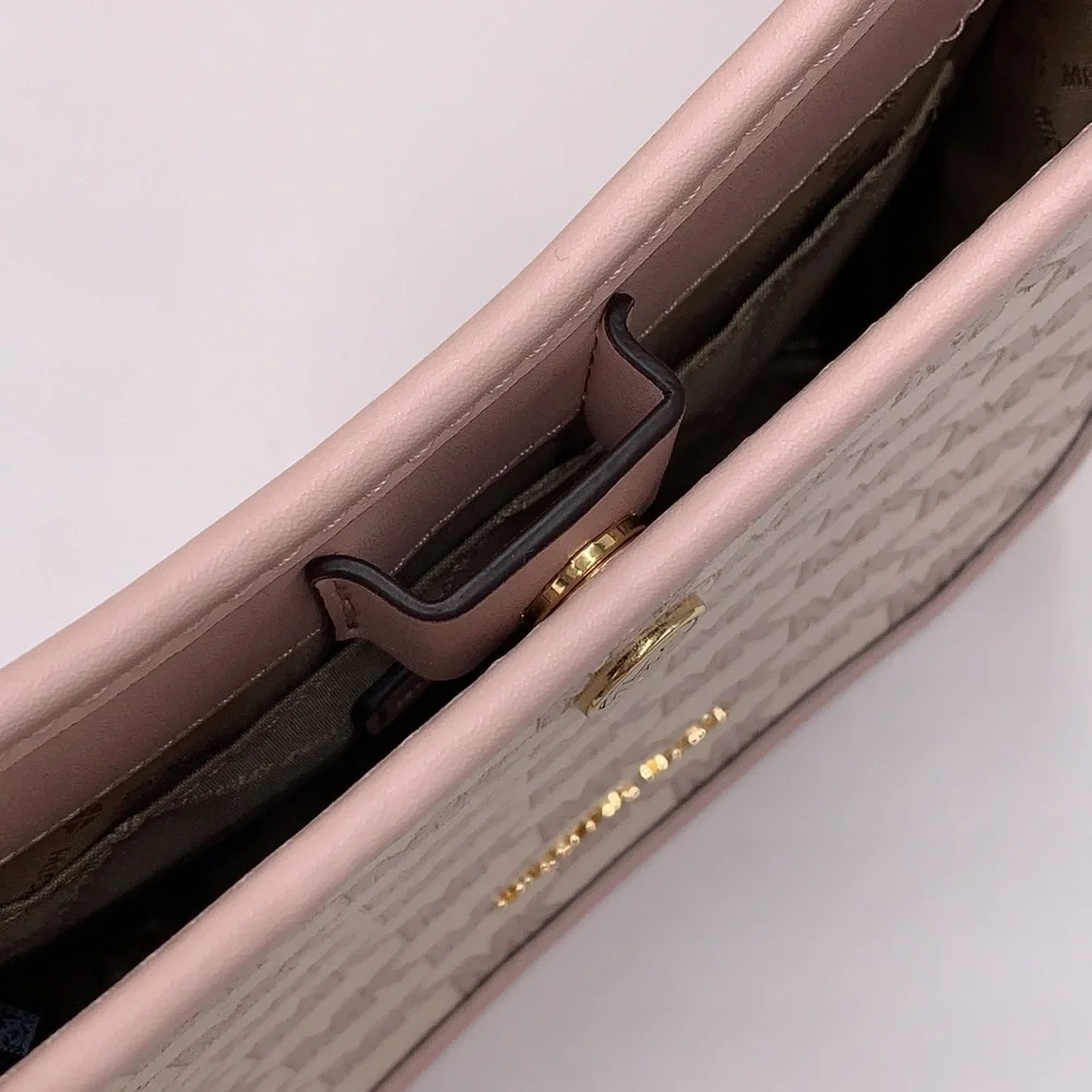MICHAEL KORS Briley Small Logo Messenger Xbody Bag POWDER BLUSH MULTI COLOR